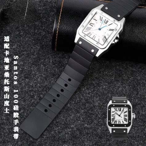 cinturino cartier santos 100 gomma